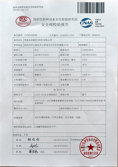 深圳坪山安全閥檢測 深圳坪山安全閥檢測